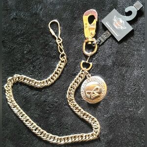 Vintage Harley-Davidson 2006 Men's 26" Skull Fire 99454-06V Wallet Chain NWT